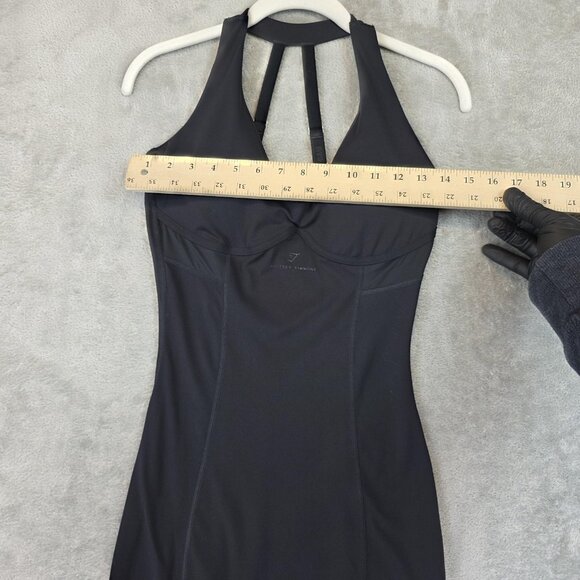 Gymshark Whitney Simmons Dress Womens Small Black Halter Bodycon Mini Strappy - Picture 10 of 13